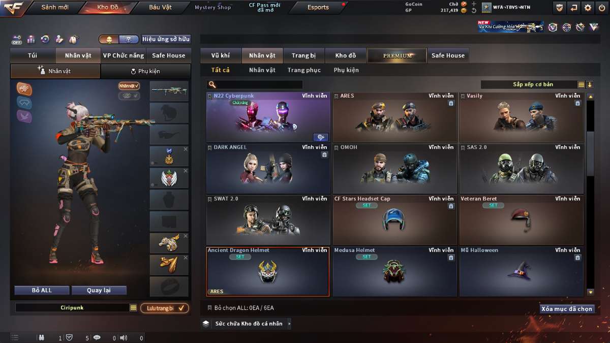 shop acc cf uy tin gia re